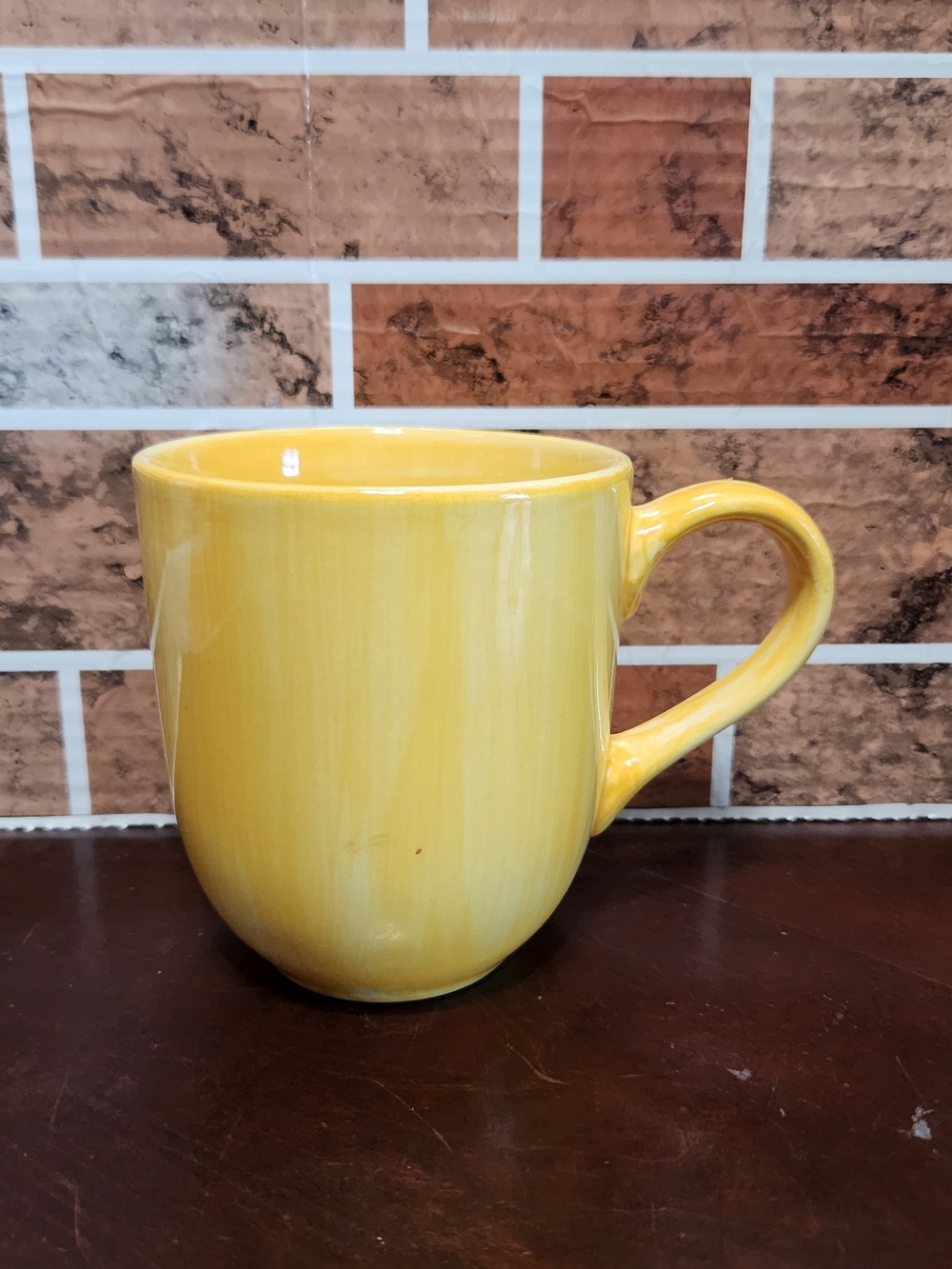 Sunny Yellow Ceramic Coffee Mug with Comfortable Handle